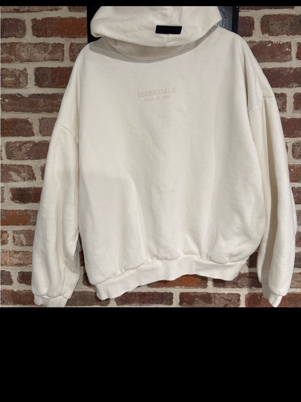 Essentials like New Cream Pullover Hoodie with Subtle Embroidered Logo